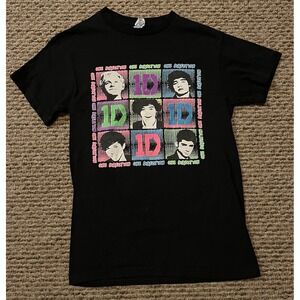One Direction Band T Shirt 1D Short Sleeve Black Small
